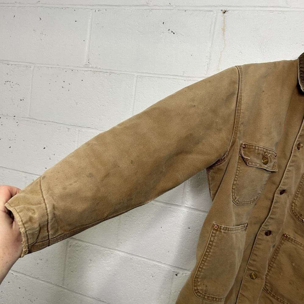 Vintage 1970s Carhartt Blanket-Lined Chore Coat “Tan” - Picture 5 of 12